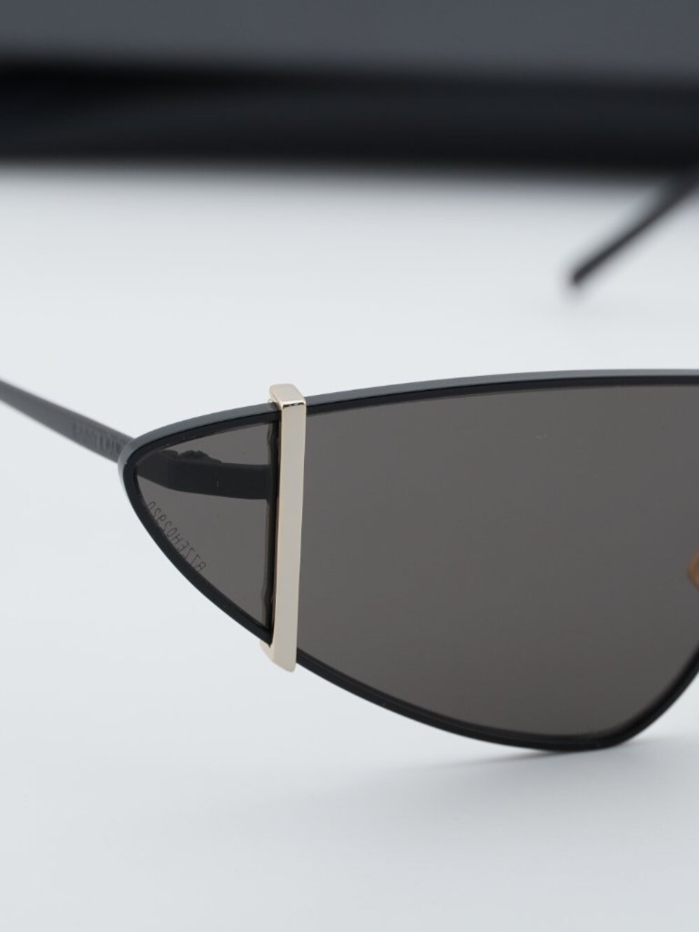 Saint Laurent SL536 001 Rimless Shield Sunglasses - Black - Picture 8 of 10